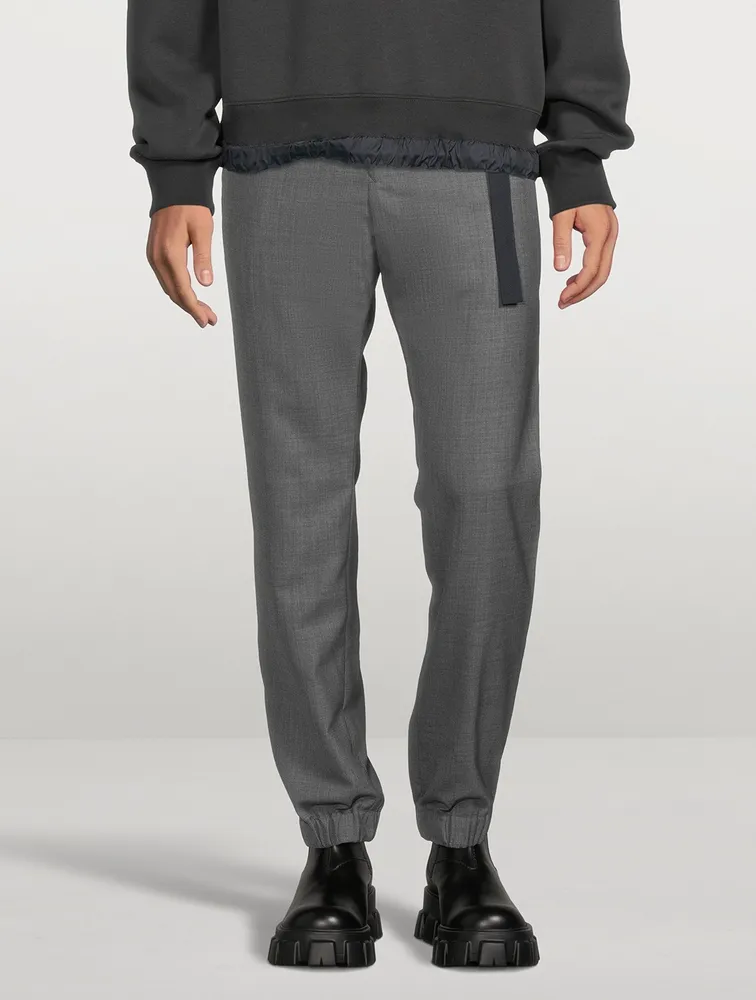 SACAI Wool Melton Pants