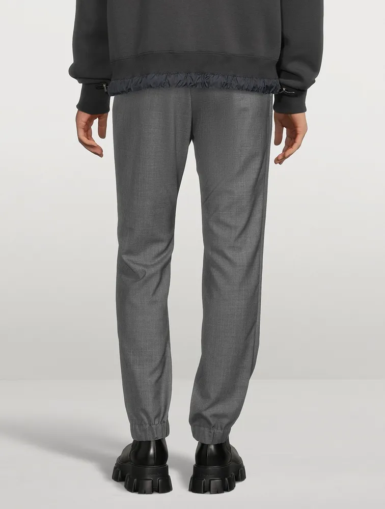 SACAI Wool Melton Pants