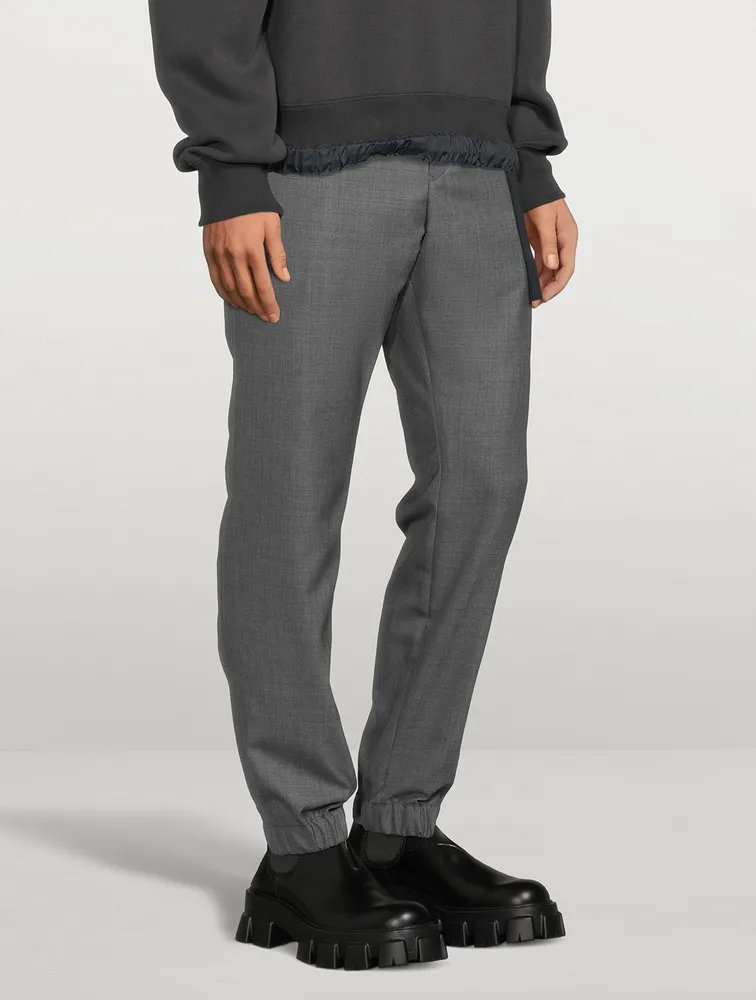 SACAI Wool Melton Pants