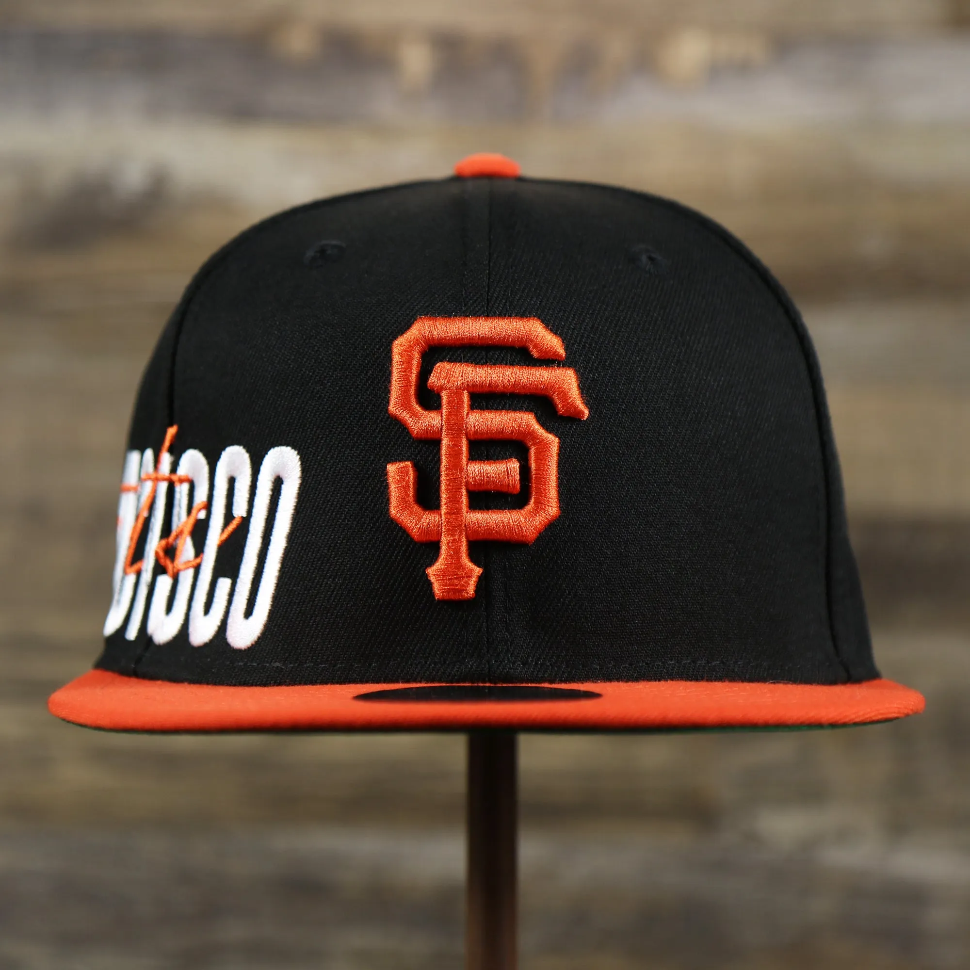 San Francisco Giants MLB Side Font Green Bottom 9Fifty Snapback Cap | Black Snap Cap