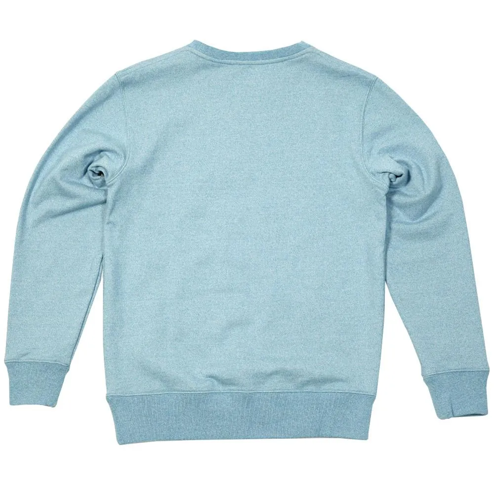 Saturdays Bowery Chest S Crew Neck SweatLight Blue Heather