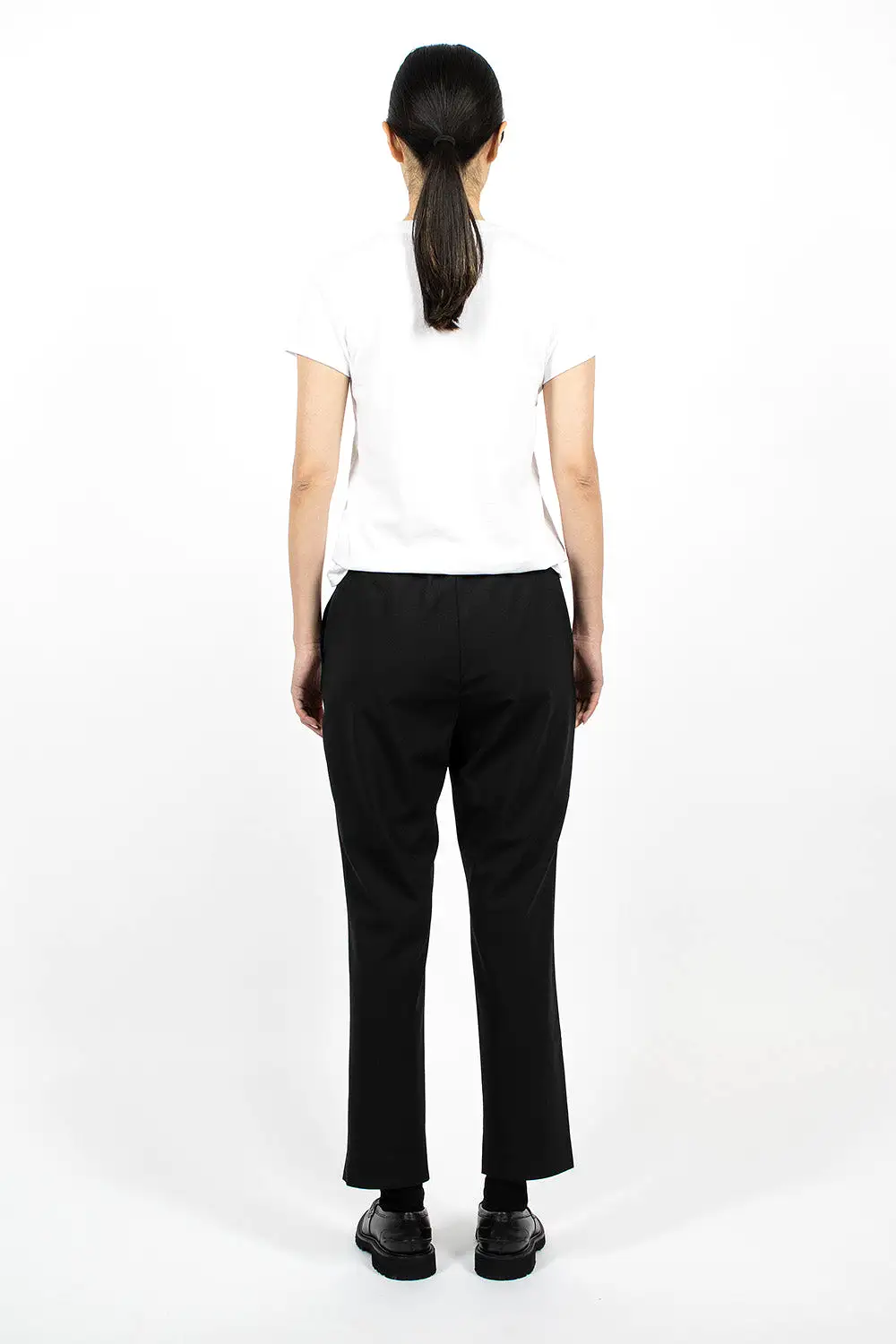 Slim Pull On Pants Black