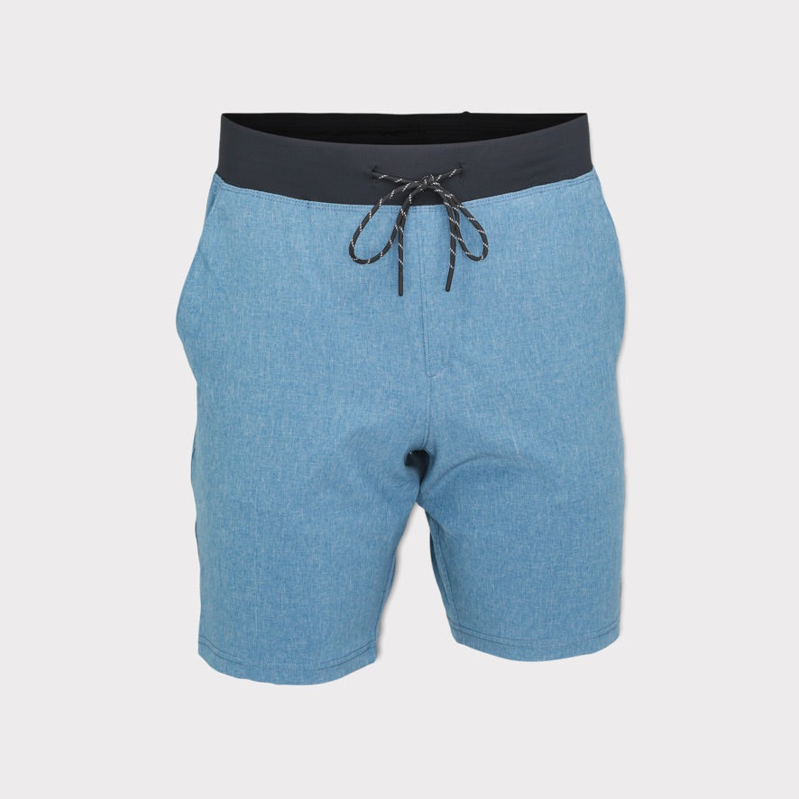 Stretch Performance Short Heather Blue