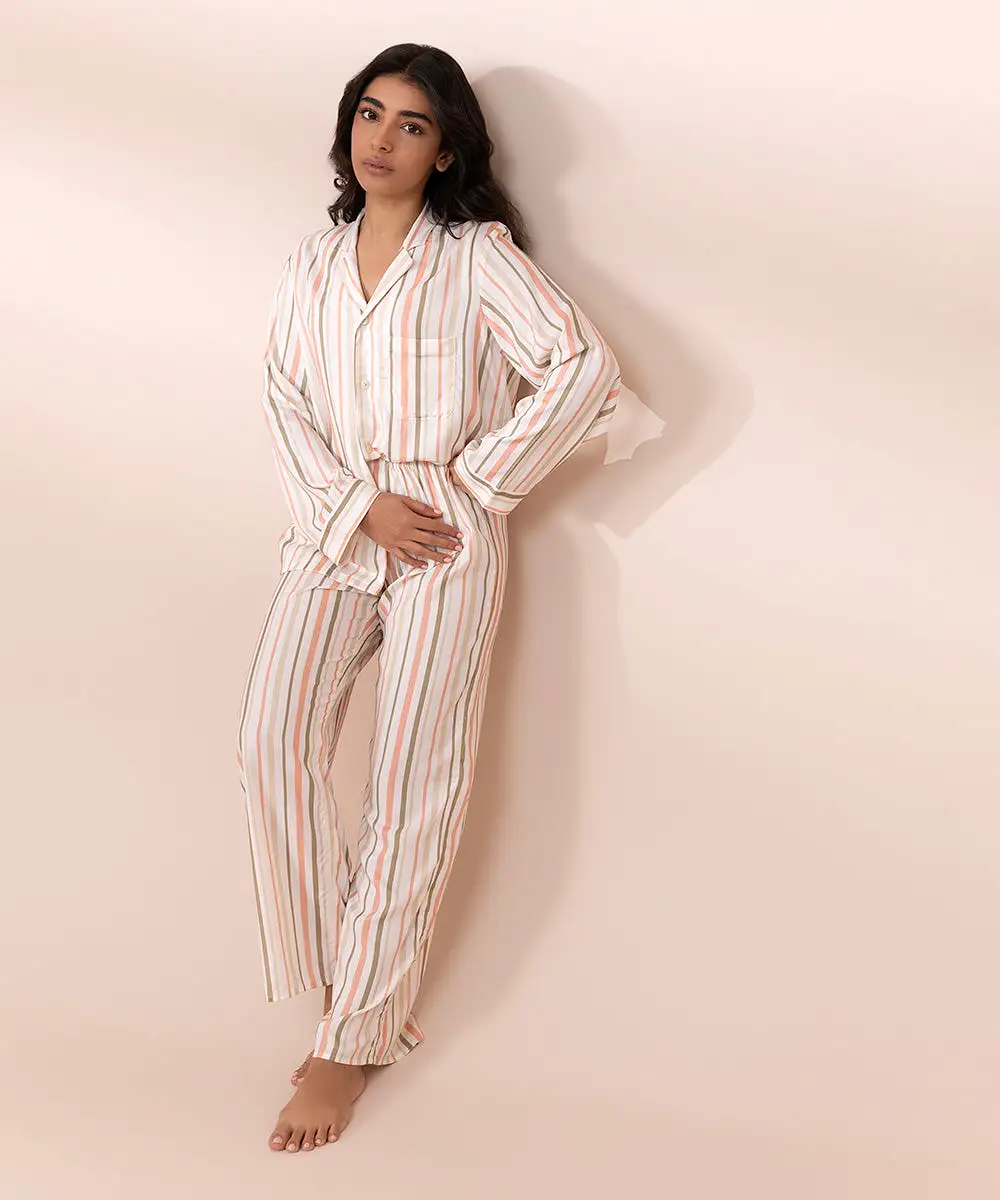 Striped Cotton Pj Set