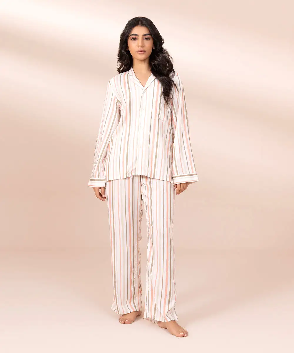 Striped Cotton Pj Set