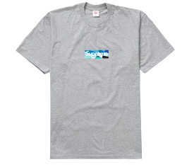 Supreme Emilio Pucci Box Logo Tee Heather Grey/Blue