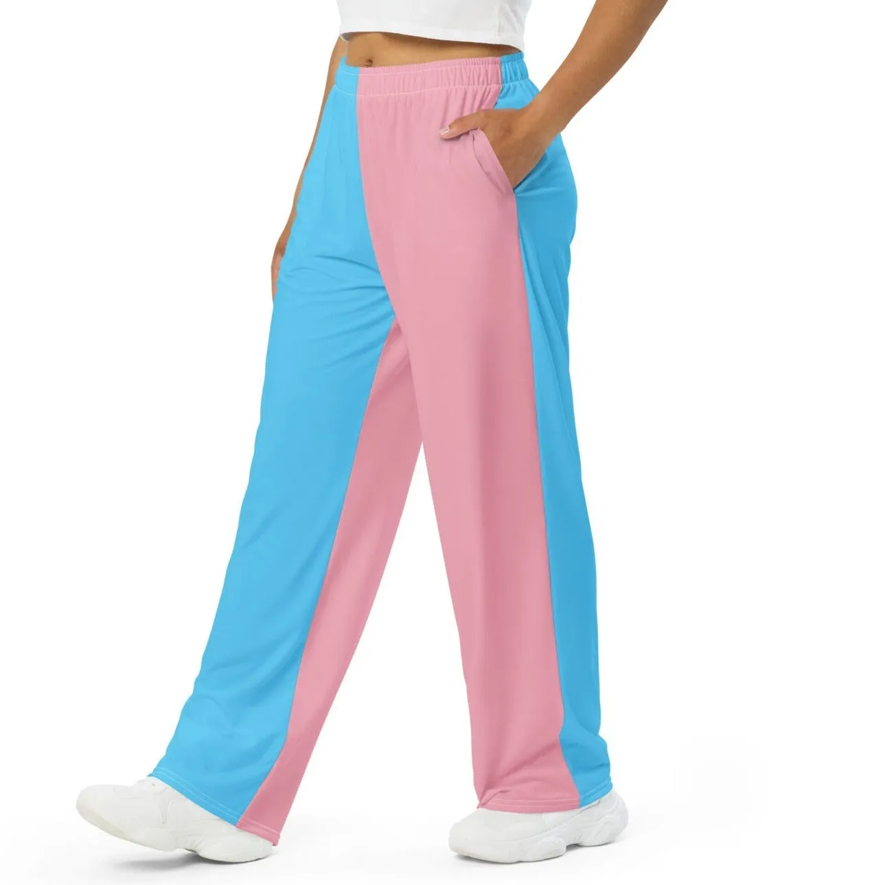 Teen - Plus Size Blue Pink White Soft Comfy Pajama Style Lounge Pants