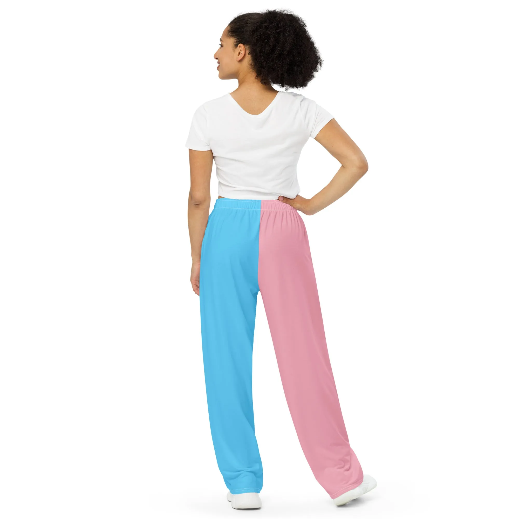 Teen - Plus Size Blue Pink White Soft Comfy Pajama Style Lounge Pants