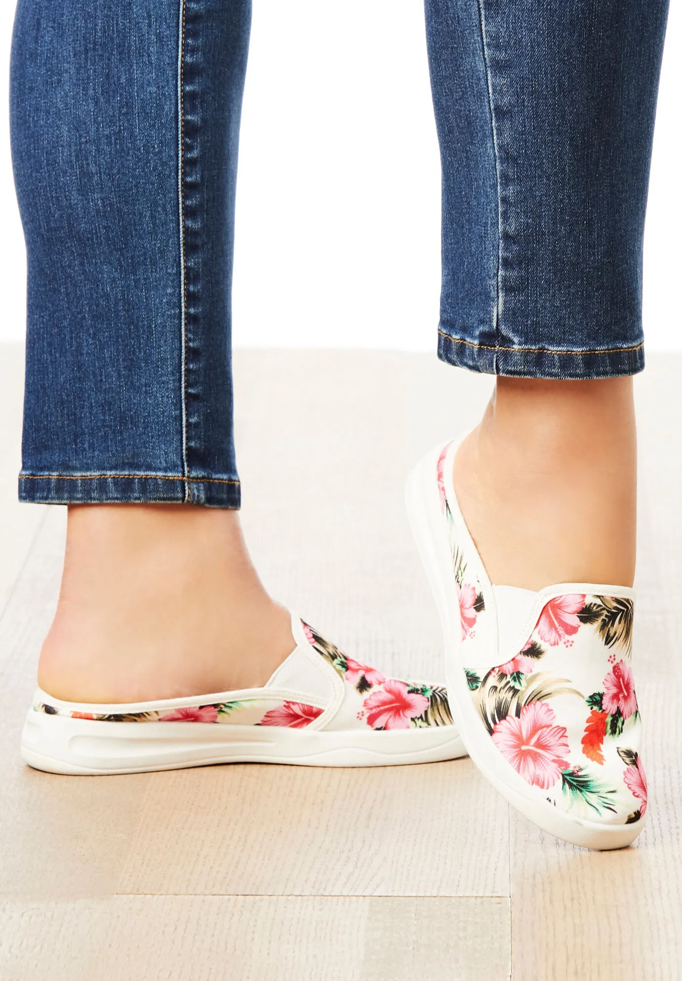 The Camellia Slip On Sneaker Mule