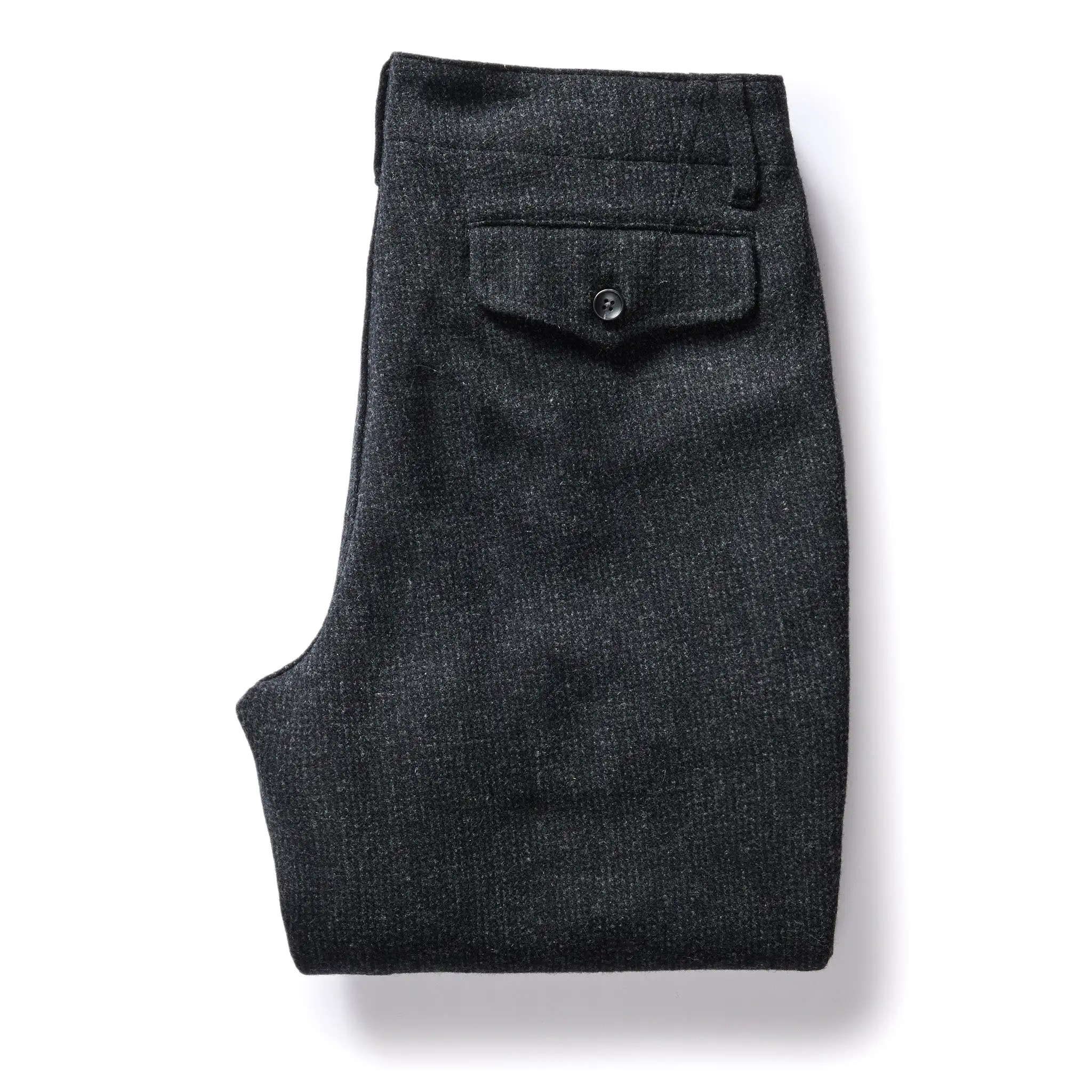 The Carnegie Pant in Charcoal Heather Wool