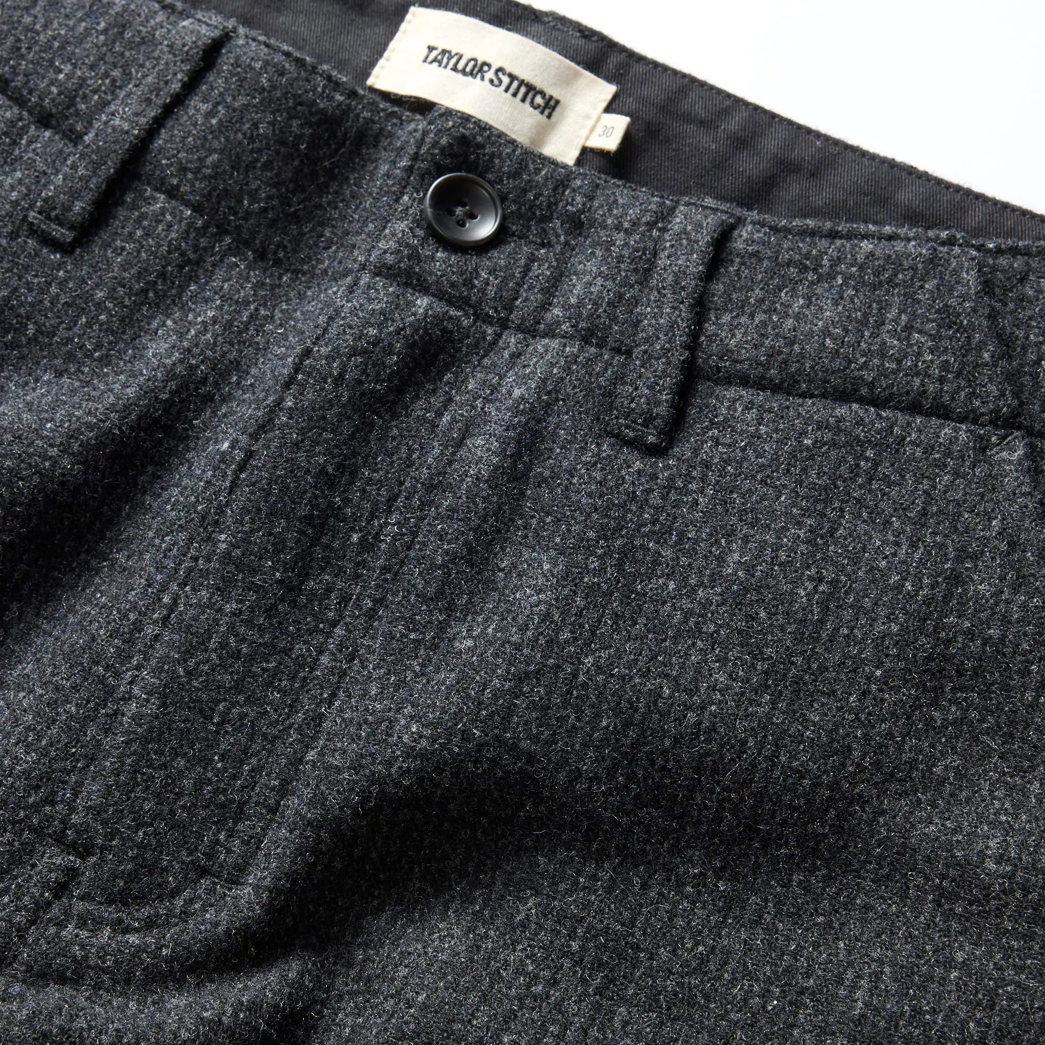 The Carnegie Pant in Charcoal Heather Wool