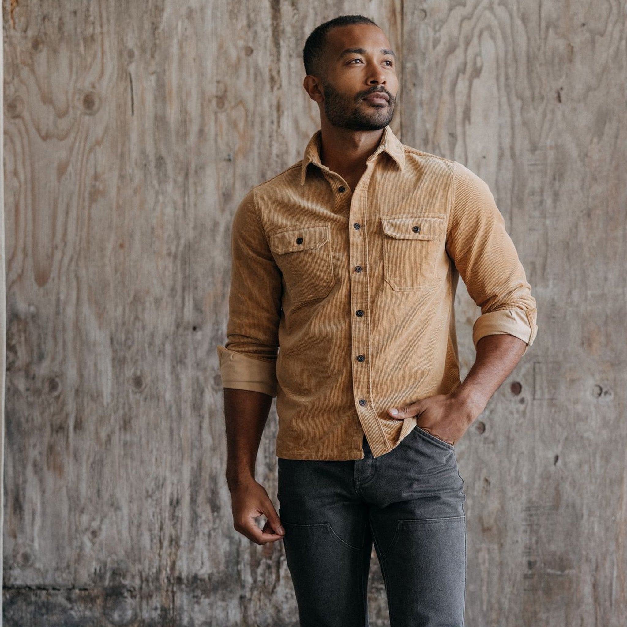 The Connor Shirt in Camel Cord