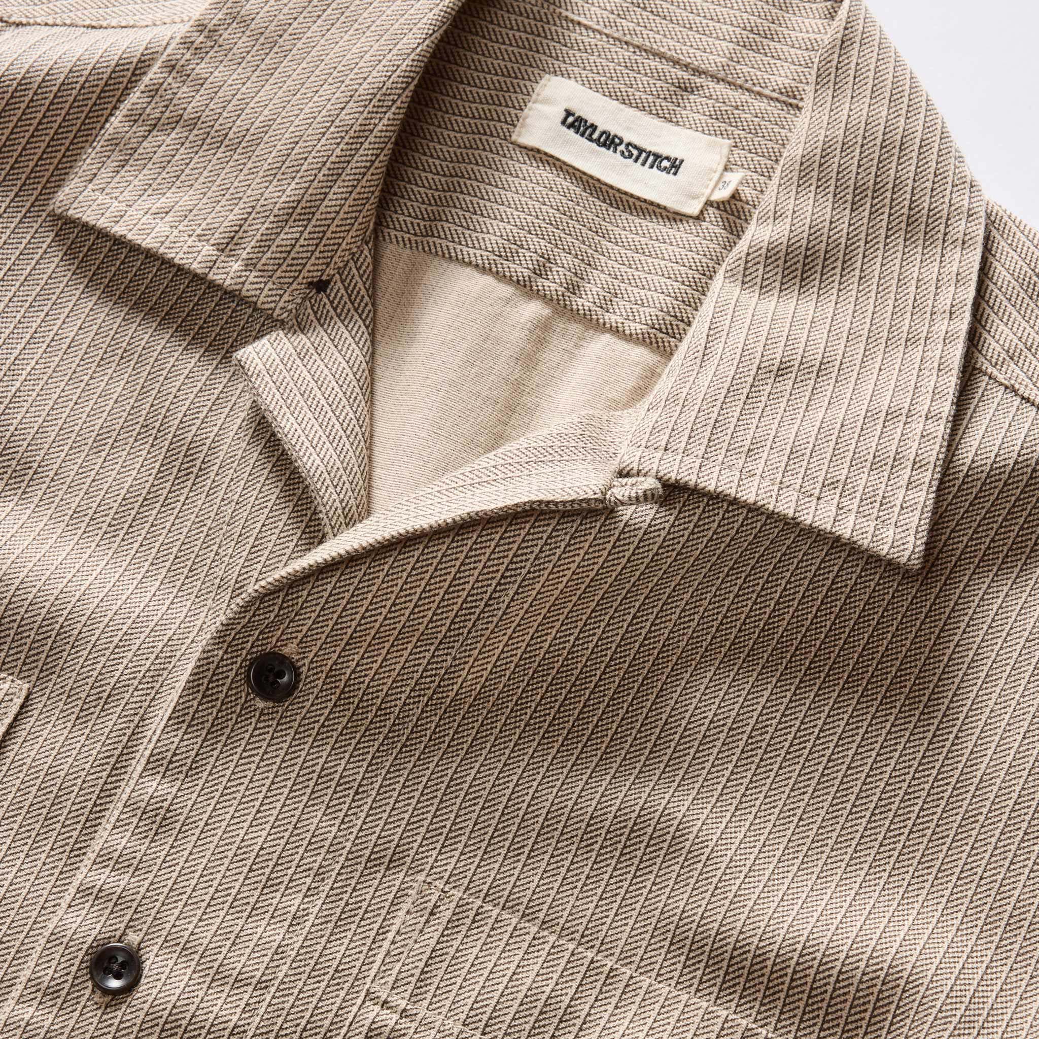 The Conrad Shirt in Black Coffee Stripe