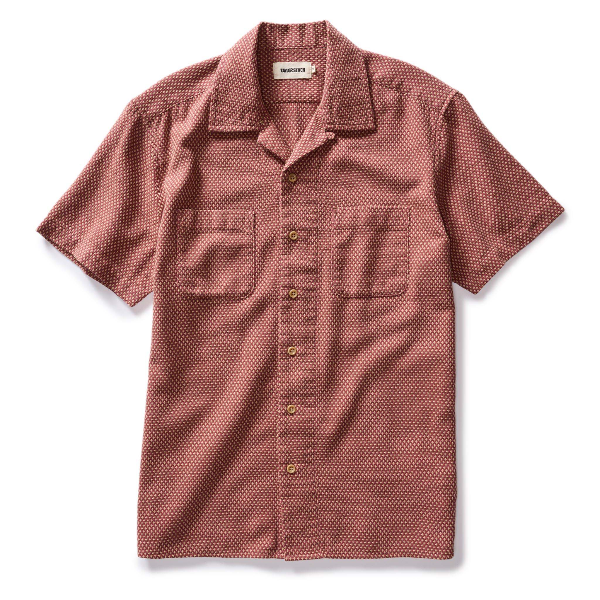 The Conrad Shirt in Fired Brick Dobby