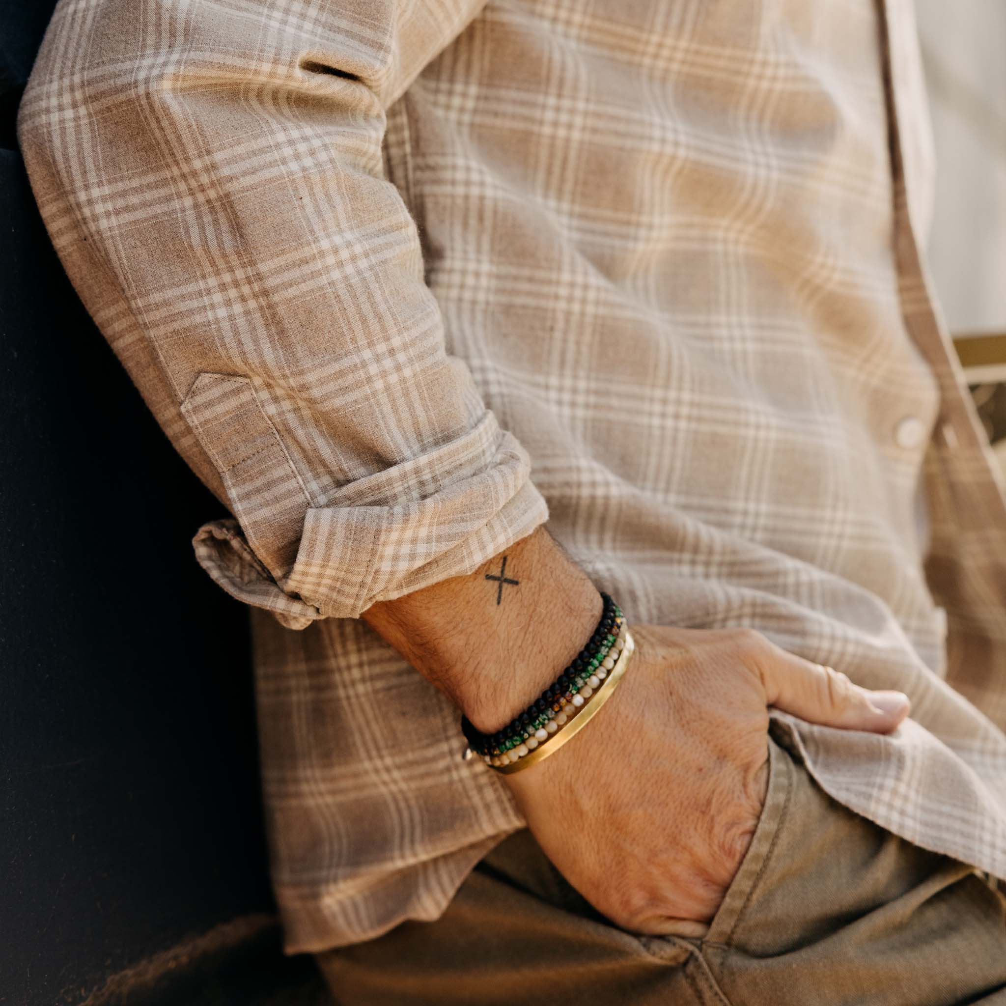 The Jack in Heather Flax Plaid