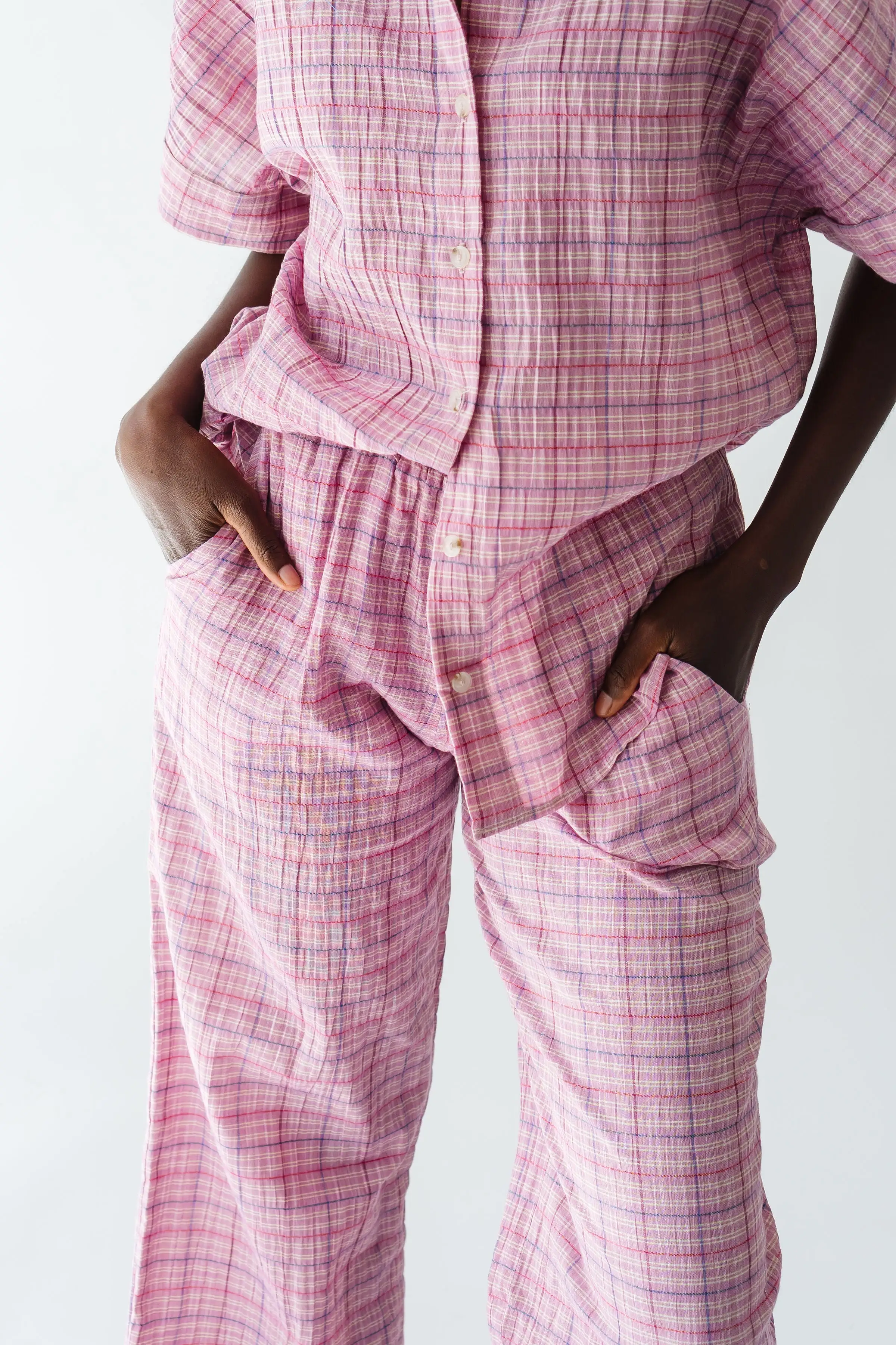 The Kutcher Plaid Bottom in Pink