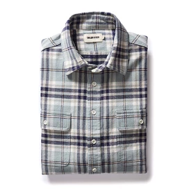 The Ledge Shirt in Faded Blue Plaid