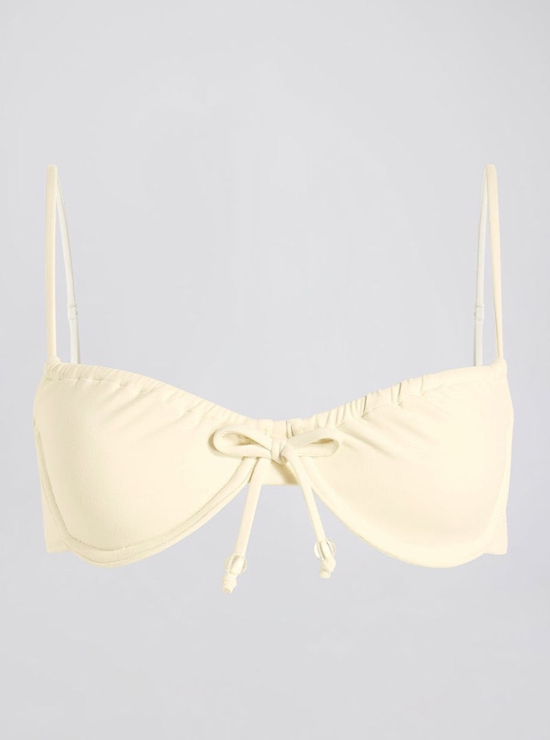 The Lolita Bikini Top in Ecru