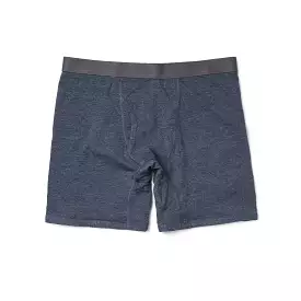 The Merino Boxer in Heather Navy