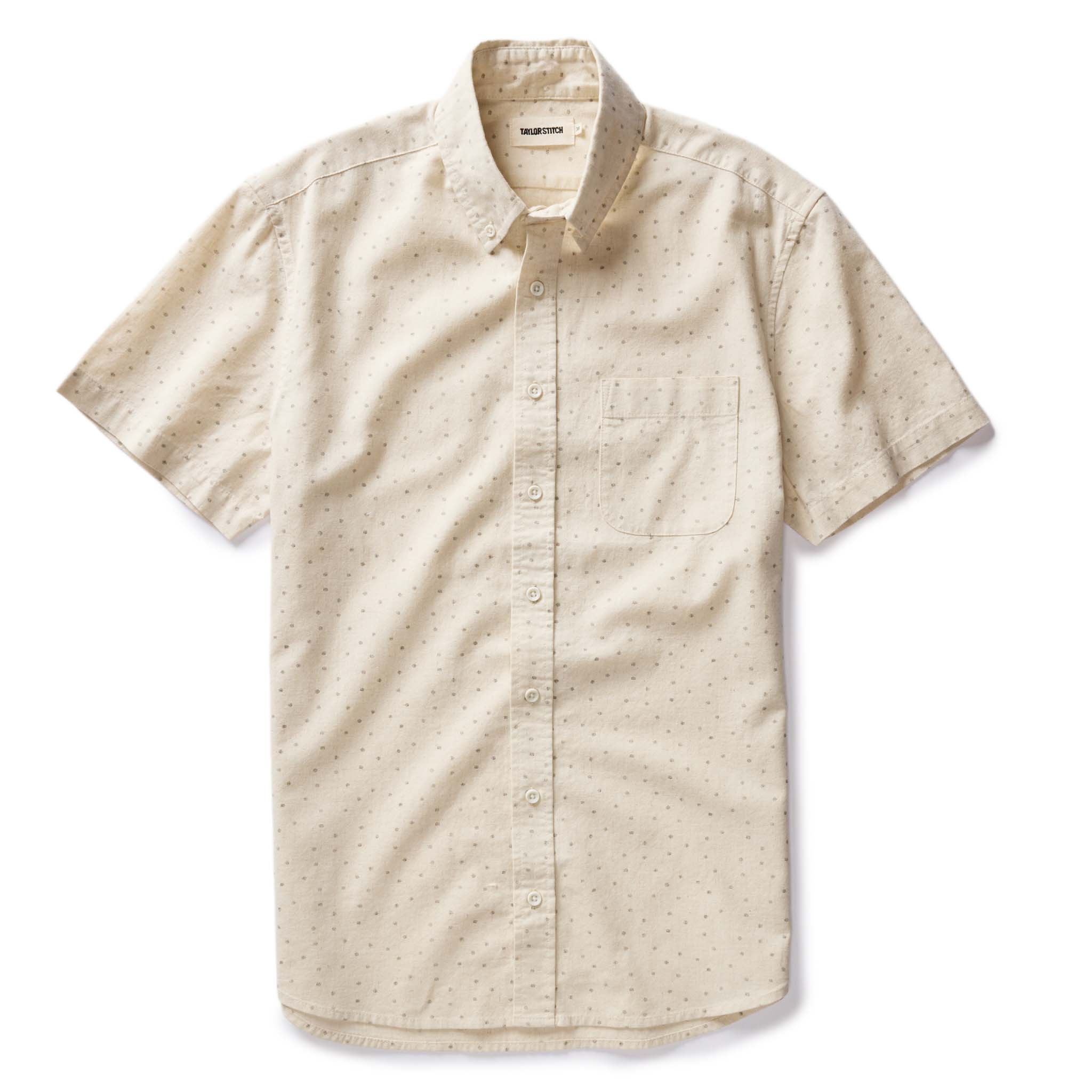 The Short Sleeve Jack in Heather Oat Dot