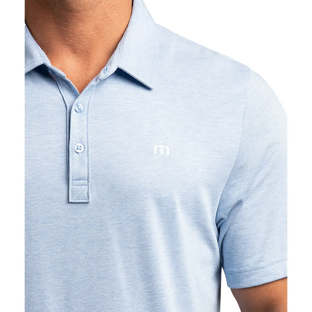 TRAVISMATHEW THE ZINNA HEATHER LIGHT BLUE POLO