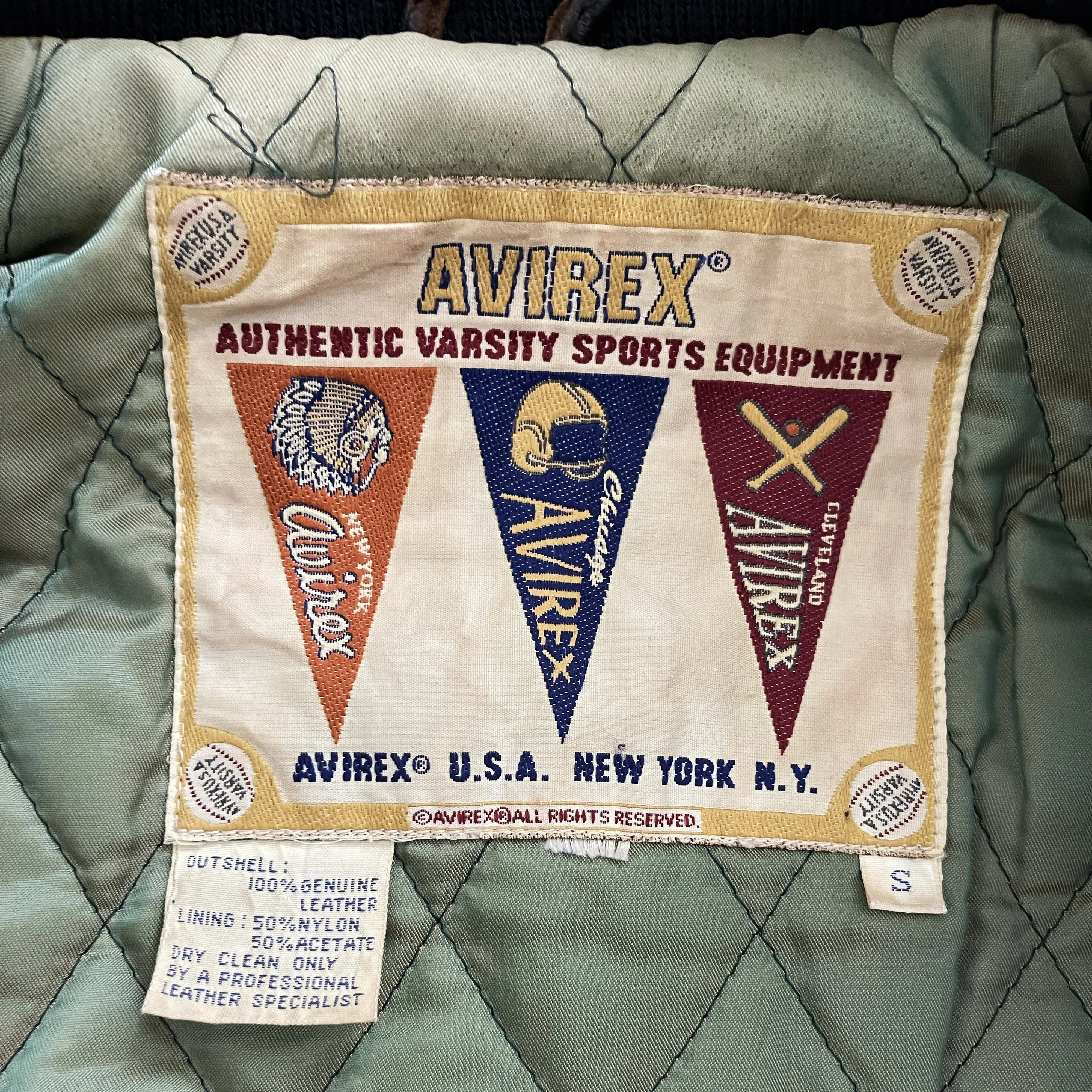 Vintage Avirex Leather Varsity Jacket