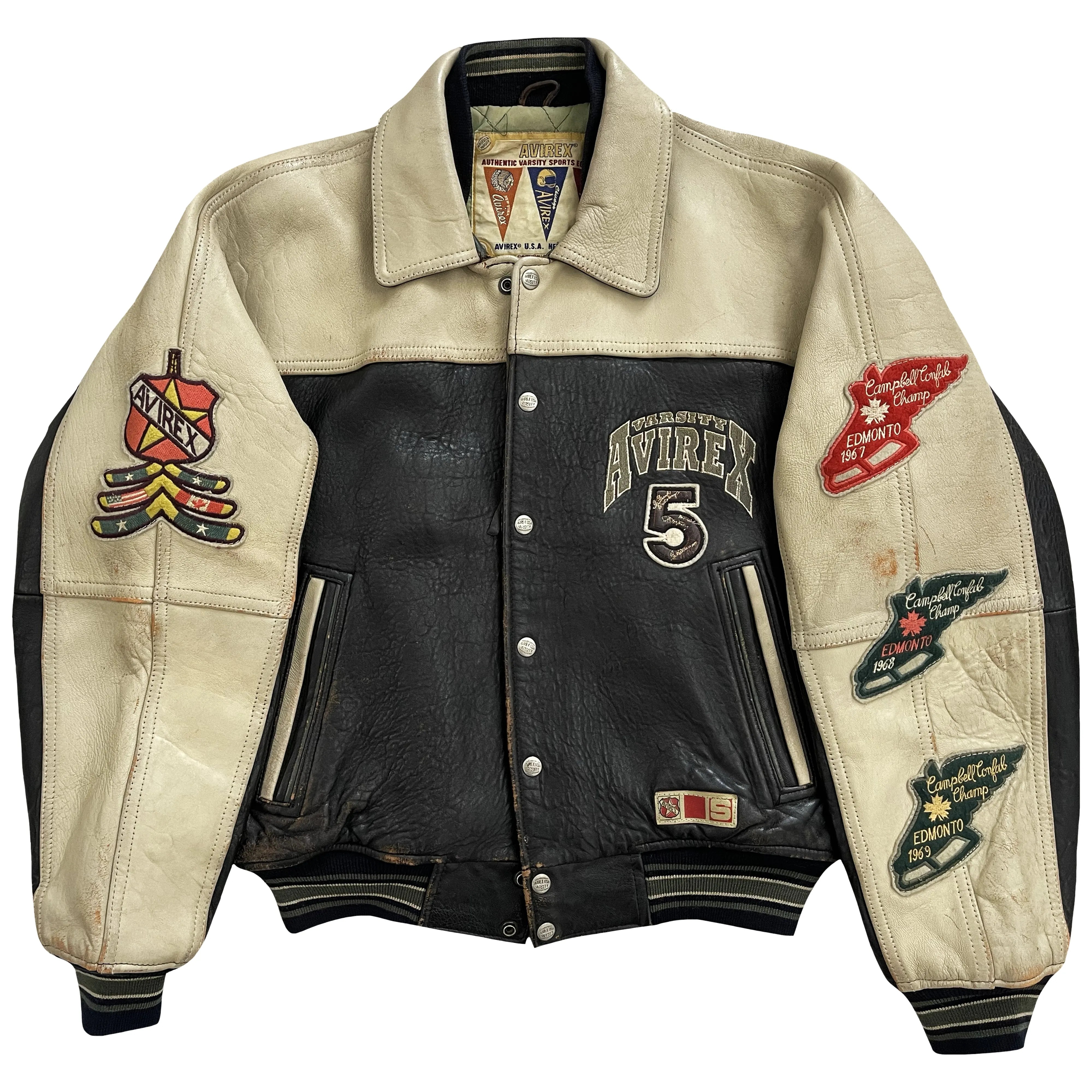 Vintage Avirex Leather Varsity Jacket