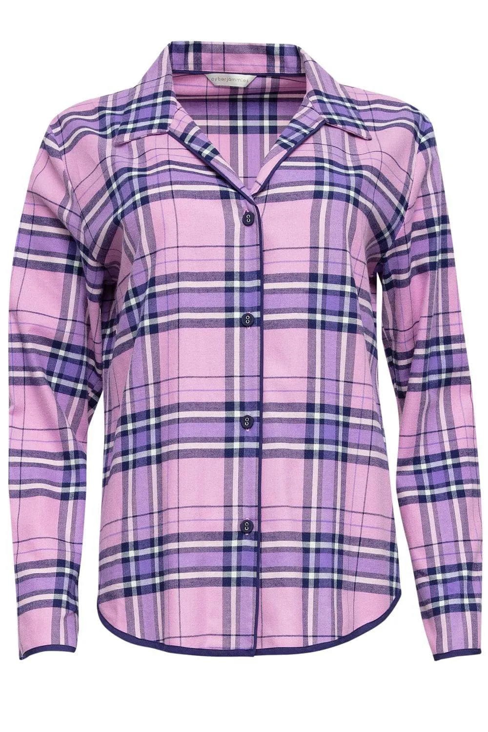 Violet Check Pyjama Top