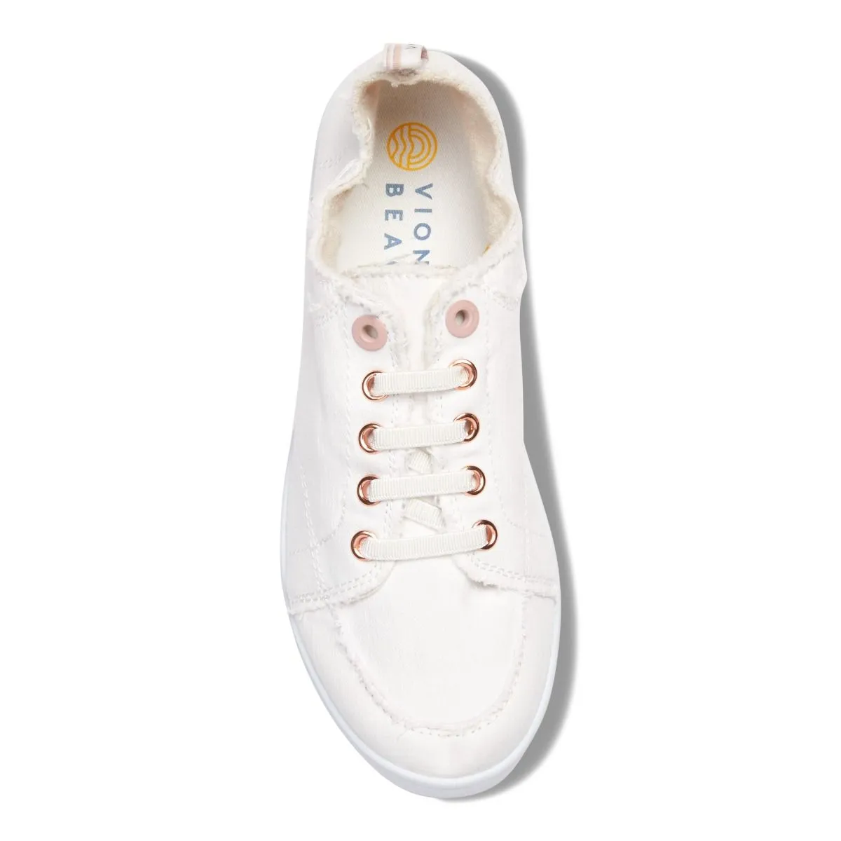 Vionic Beach Pismo Sneaker: Cream Canvas 