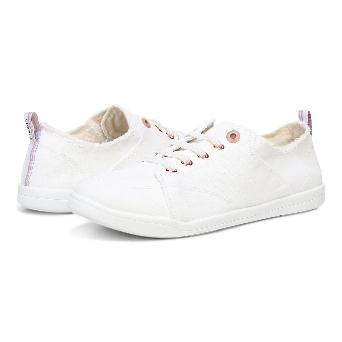 Vionic Beach Pismo Sneaker: Cream Canvas 