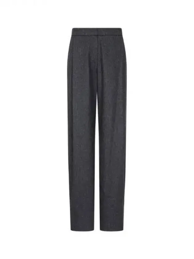 Women s One Tuck Tapered Wool Pants Charcoal Gray 270902