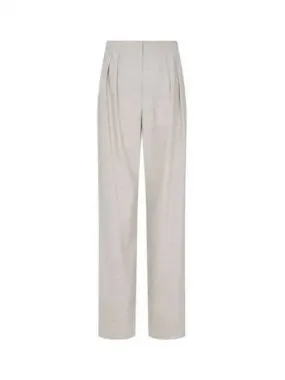 Women s Stretch Wool Wide Pants Oatmeal 270084