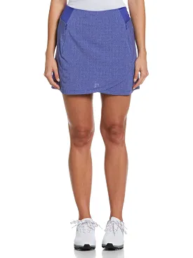 Womens 16 Heather Perforated Golf Skort