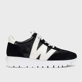 Wonders Racer A-2476 Black & Cream Sneaker