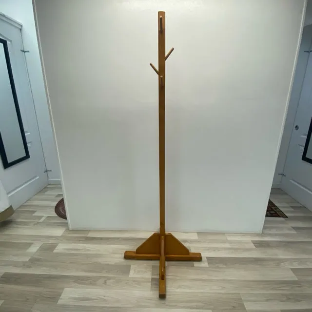 Wood Coat Rack Stand