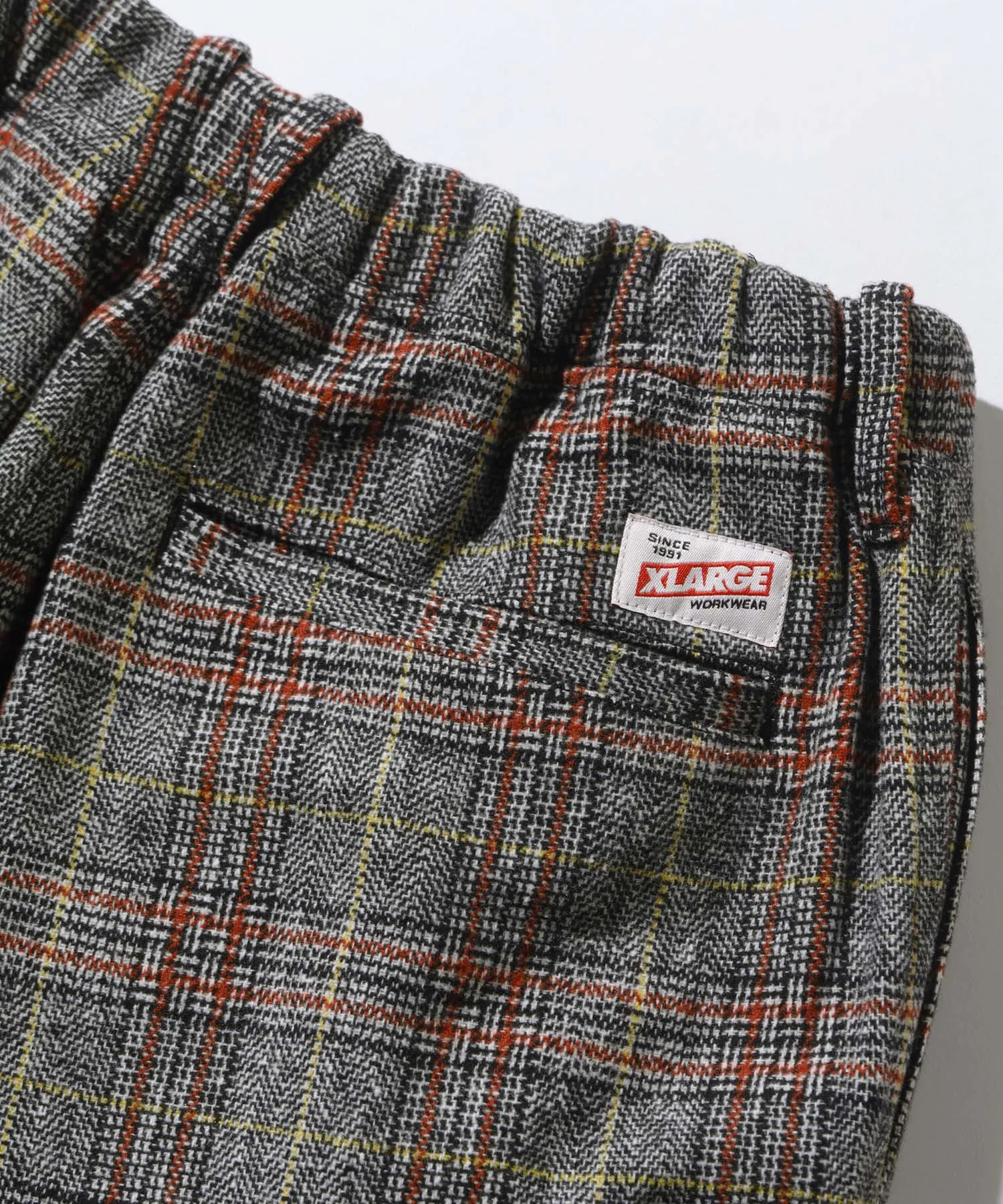 WOOL CHECK PANTS