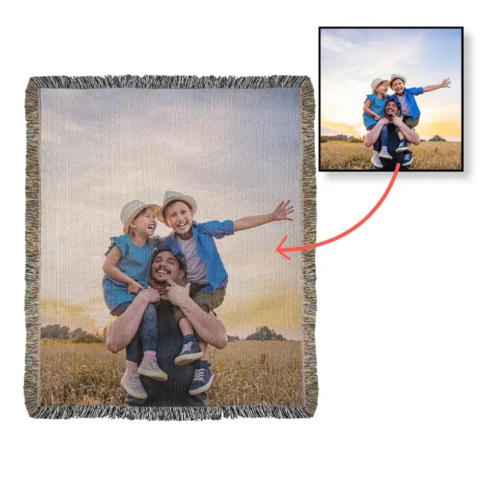 Woven Photo Blanket - 100% Cotton