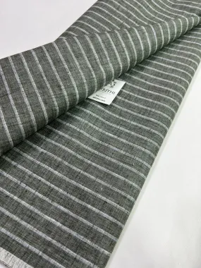 Woven striped cotton linen fabric