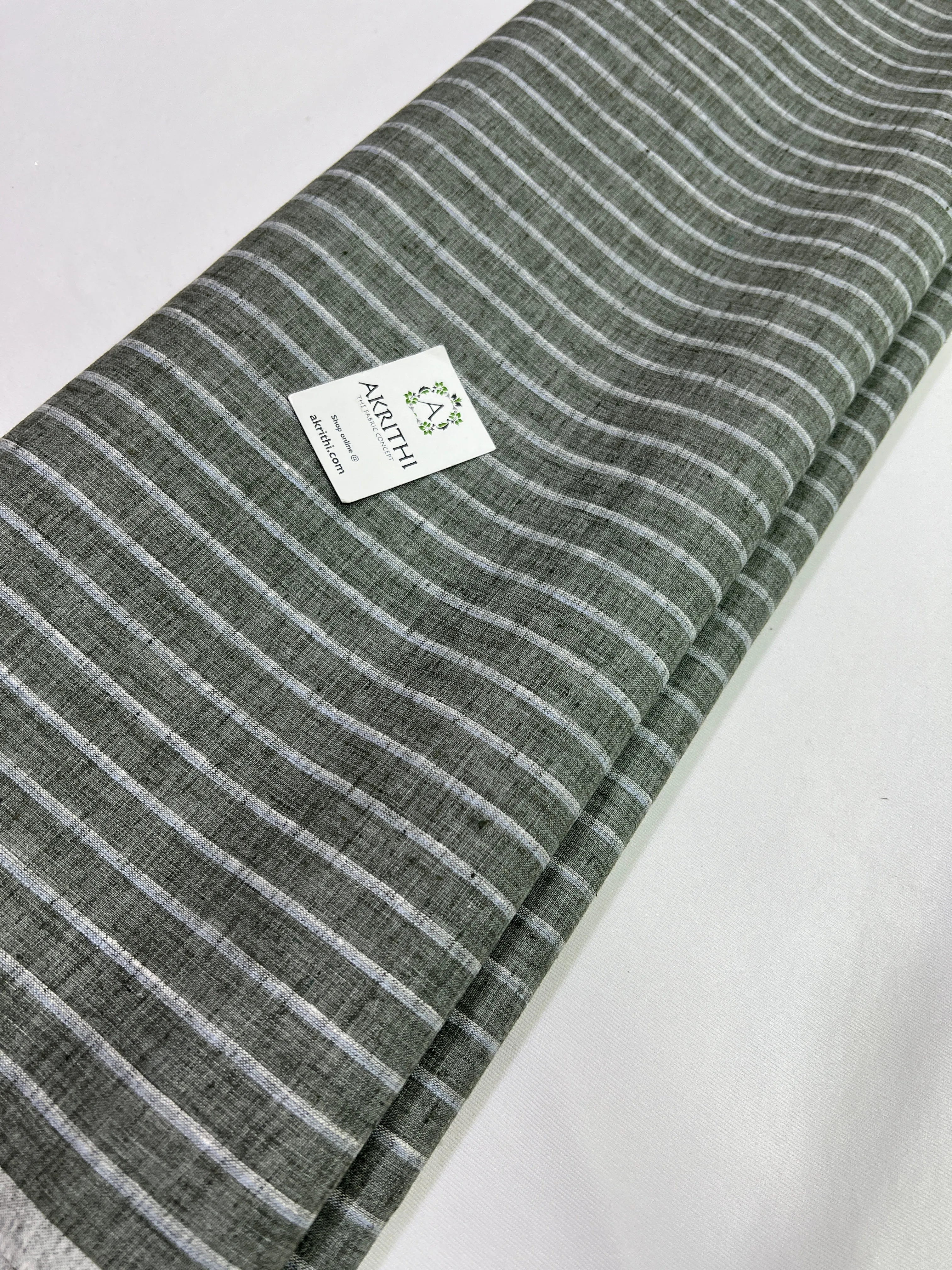 Woven striped cotton linen fabric