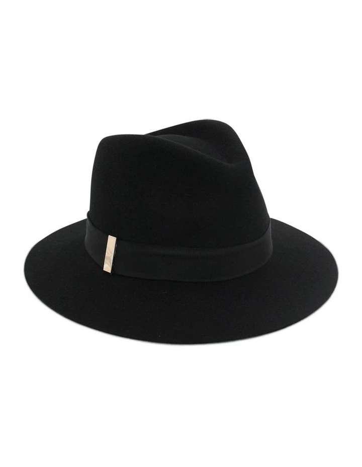 Zaira Fedora Hat in Black