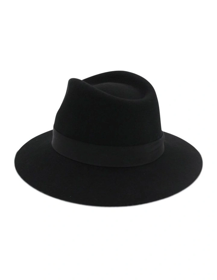 Zaira Fedora Hat in Black