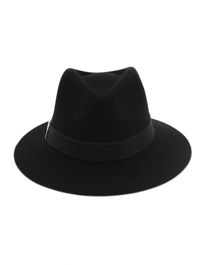 Zaira Fedora Hat in Black